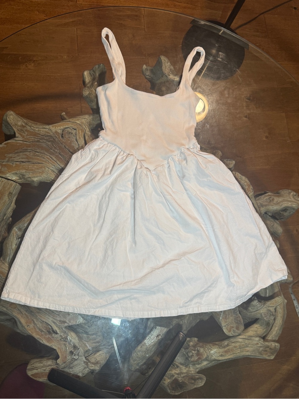 V hem tank skater dress